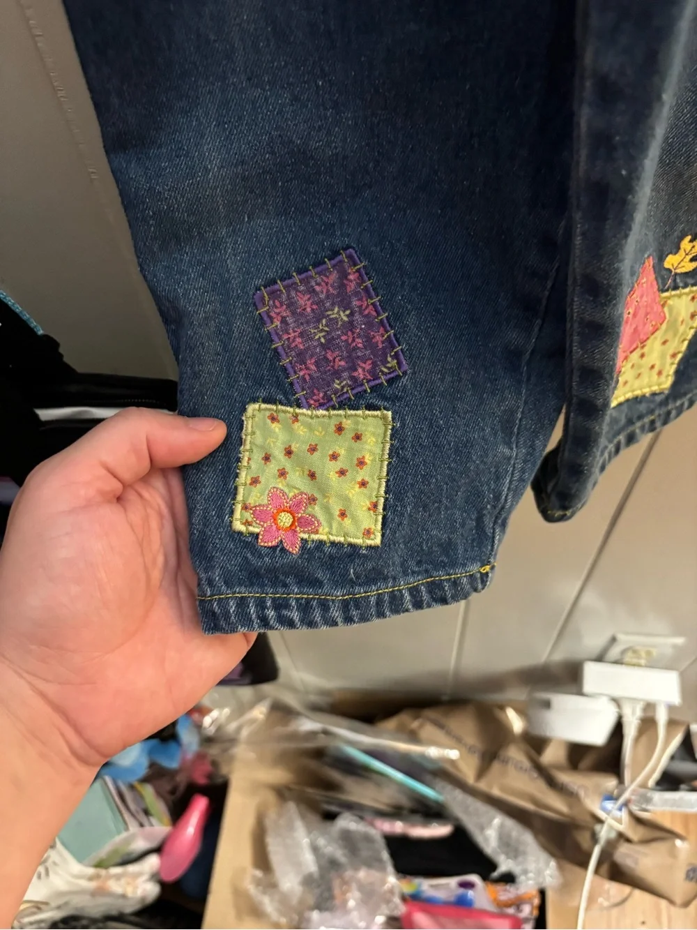 Vintage Disney Winnie The Pooh & Piglet Embroidered Denim Overalls Patchwork 3T